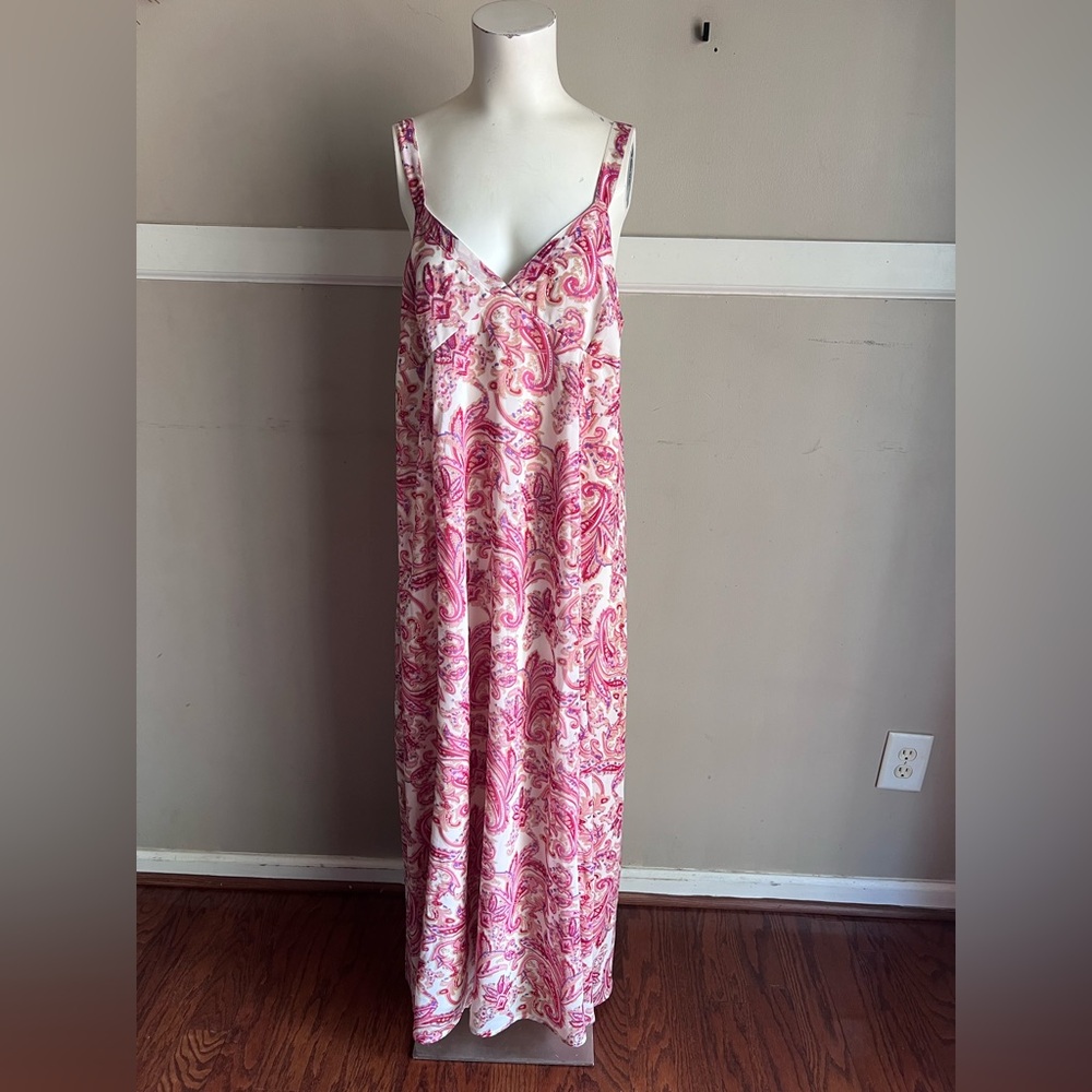 Sassfras Pink and White Paisley Dress - Picture 6 of 10
